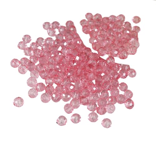 WANYI 4mm Perlen für Armbänder Selber Machen, 1120 Stück Perlen Set Glasperlen zum Auffädeln Kristall Edelstein Perlen Beads for Jewellery Making, DIY Herstellung Halsketten(Dunkelrosa) von WANYI