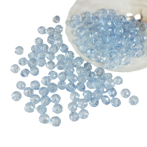 WANYI 4mm Perlen für Armbänder Selber Machen, 1120 Stück Perlen Set Glasperlen zum Auffädeln Kristall Edelstein Perlen Beads for Jewellery Making, DIY Herstellung Halsketten(Hellblau) von WANYI