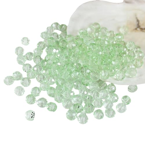 WANYI 4mm Perlen für Armbänder Selber Machen, 1120 Stück Perlen Set Glasperlen zum Auffädeln Kristall Edelstein Perlen Beads for Jewellery Making, DIY Herstellung Halsketten(Hellgrün) von WANYI