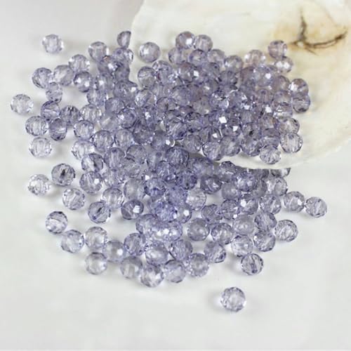 WANYI 4mm Perlen für Armbänder Selber Machen, 1120 Stück Perlen Set Glasperlen zum Auffädeln Kristall Edelstein Perlen Beads for Jewellery Making, DIY Herstellung Halsketten(Hellviolett) von WANYI