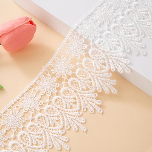 WANYI 5 Yards Spitzenband 8.5CM Breit Spitzenborte Spitzenbordüre Stickerei Blumenmuster Vintage Spitze Bordüre Stoff für Geschenkband DIY-Basteln WANYI 5 Yards Spitzenband 8.5CM Breit Spitzenborte Spitzenbordüre Stickerei Blumenmuster Vintage Spitze Bordüre Stoff für Geschenkband DIY-Basteln von WANYI