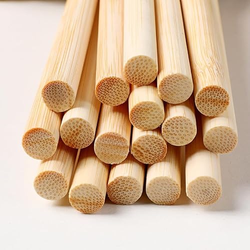 WANYI 50 Stück Holzstäbe Holzstab, Holzstäbchen zum Basteln Rundholz 10mmx200mm Rundhölzer Holzstange Bastelstäbe für DIY Handwerk Basteln Dekoration von WANYI