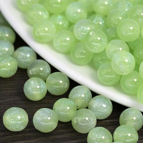 WANYI 50 Stück Perlen Perlenset für Armbänder Perlen zum Auffädeln 8mm Bastelperlen Schmuckperlen Runde Lose Perlen mit Loch Beads für DIY Halskette Schmuckherstellung von WANYI