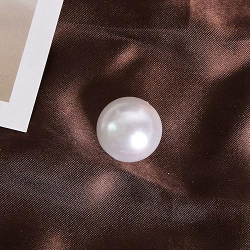 WANYI 50 Stück Perlen für Armbänder Erwachsene Runde Perlen zum Auffädeln Bastelperlen Lose Kunst Pearls Kunstperlen mit Loch für Schmuckherstellung Halskette Schmuck Basteln（Weiß） von WANYI