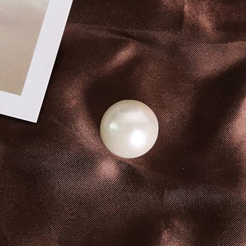 WANYI 50 Stück Perlen für Armbänder Erwachsene Runde Perlen zum Auffädeln Bastelperlen Lose Kunst Pearls Kunstperlen mit Loch für Schmuckherstellung Halskette Schmuck Basteln（beigeweiß） von WANYI