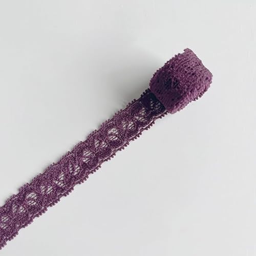 WANYI 50 Yards Elastizität Spitzenband Spitzenbordüre 1.5CM Breit Spitzenborte Bunt Spitzenstoff Bordüre Stoff fur Unterwäsche Handwerk Geschenkband von WANYI