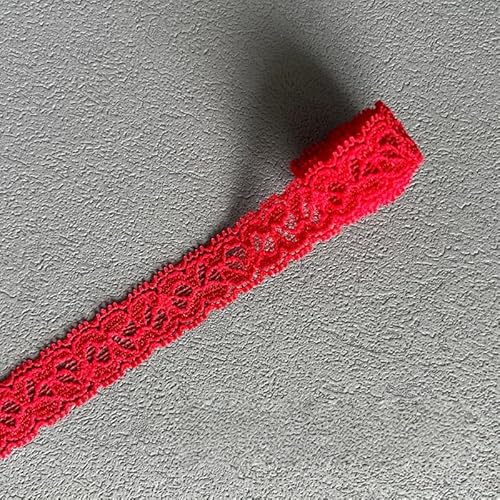 WANYI 50 Yards Elastizität Spitzenband Spitzenbordüre 1.5CM Breit Spitzenborte Bunt Spitzenstoff Bordüre Stoff fur Unterwäsche Handwerk Geschenkband von WANYI