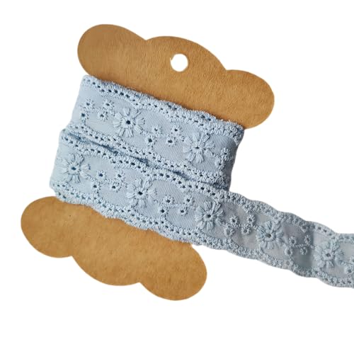 WANYI 5CM Breit Spitzenband aus Baumwolle Stickerei Spitzenborte Spitzenstoff Spitze Borten und Bänder zum Nähen Spitzenbordüre für DIY Nähen, Schleifen Geschenkband(Weiß-1 Yard) von WANYI