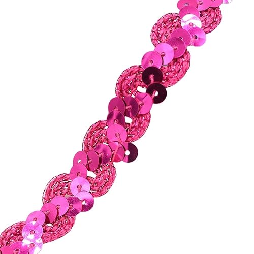 WANYI 5M Pailletten Spitzenband 1.5CM Breit Spitzenborte Rüschenband Glitzer Spitze Meterware Geschenkband für Hüte, Kostüme, Performance Kleidung von WANYI
