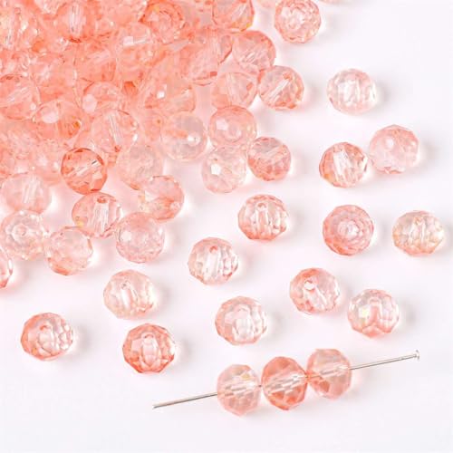 WANYI 8MM Perlen für Armbänder Selber Machen Glasperlen zum Auffädeln 100 Stück Perlenset Bastelperlen mit 1mm Loch Bunte Perlen für Handykette Schmuckherstellung von WANYI
