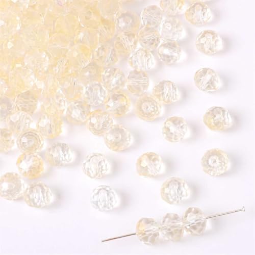 WANYI 8MM Perlen für Armbänder Selber Machen Glasperlen zum Auffädeln 100 Stück Perlenset Bastelperlen mit 1mm Loch Bunte Perlen für Handykette Schmuckherstellung von WANYI