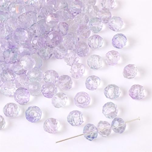 WANYI 8MM Perlen für Armbänder Selber Machen Glasperlen zum Auffädeln 100 Stück Perlenset Bastelperlen mit 1mm Loch Bunte Perlen für Handykette Schmuckherstellung von WANYI
