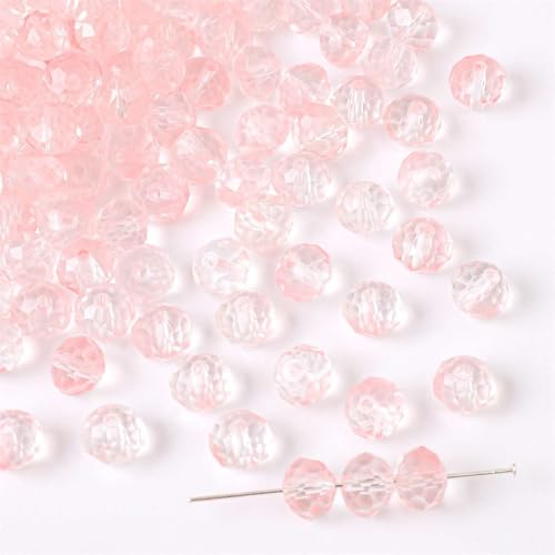 WANYI 8MM Perlen für Armbänder Selber Machen Glasperlen zum Auffädeln 100 Stück Perlenset Bastelperlen mit 1mm Loch Bunte Perlen für Handykette Schmuckherstellung von WANYI