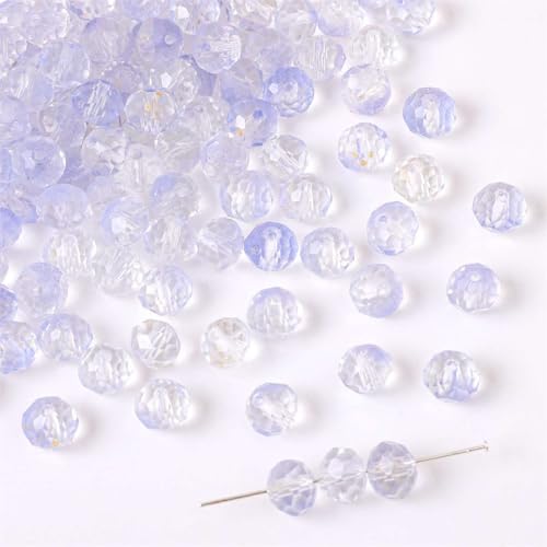 WANYI 8MM Perlen für Armbänder Selber Machen Glasperlen zum Auffädeln 200 Stück Perlenset Bastelperlen mit 1mm Loch Bunte Perlen für Handykette Schmuckherstellung von WANYI