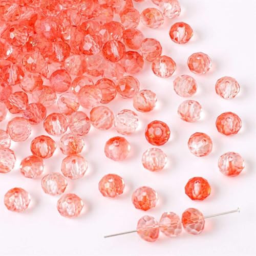 WANYI 8MM Perlen für Armbänder Selber Machen Glasperlen zum Auffädeln 50 Stück Perlenset Bastelperlen mit 1mm Loch Bunte Perlen für Handykette Schmuckherstellung von WANYI