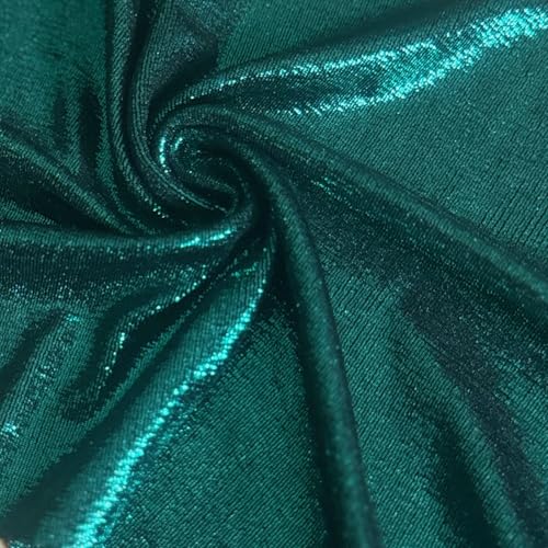 WANYI 91CM Glitzerstoff Elastizität Glitzer Stoff 145cm Breit Dekostoff Stretchstoff Bunte Kostümstoff Polyester Spandex Stoffe zum Nähen für DIY Kleid Kostüm, Bekleidung von WANYI