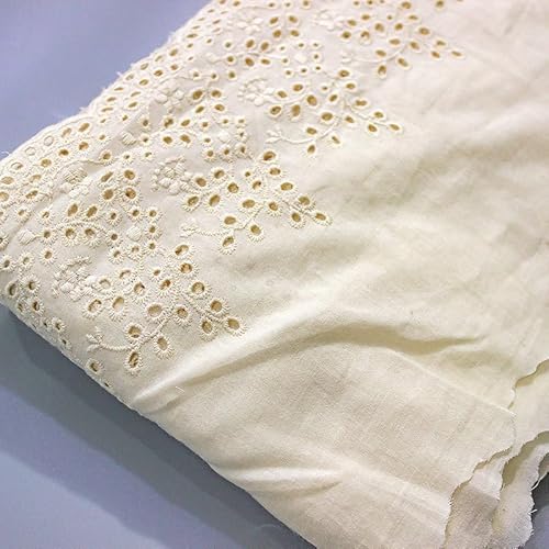 WANYI Baumwolle Spitzenband Spitzenborte Stickerei Vintage Spitze 19cm Breite Hohle Dekoband Zierband Borten und Bänder zum Nähen für DIY Handwerk Kleidung(Aprikose) von WANYI