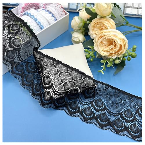 WANYI Elastisch Spitzenband 10 Yard 9CM Dekoband Zierband Spitzenborte Schwarz Vintage Spitzenbordüre Spitzenstoff Spitzenbänder für DIY Handwerk Hochzeit Tischdeko Geschenkband Geschenkbox WANYI Elastisch Spitzenband 10 Yard 9CM Dekoband Zierband Spitzenborte Schwarz Vintage Spitzenbordüre Spitzenstoff Spitzenbänder für DIY Handwerk Hochzeit Tischdeko Geschenkband Geschenkbox von WANYI