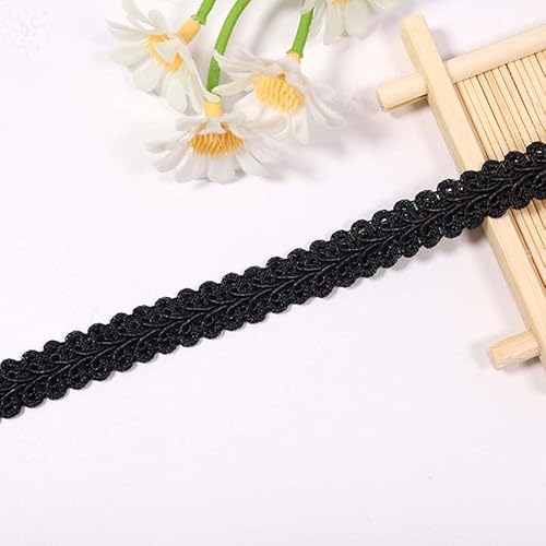 WANYI Geflochten Spitzenband Bunt Posamentenborte Polyester Zierband Borte zum Nähen Dekoband Kordelband Dekorative für Tischdecke Sofabezug Vorhang (10Mx1.2CM) von WANYI