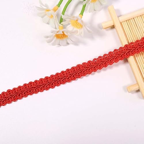 WANYI Geflochten Spitzenband Bunt Posamentenborte Polyester Zierband Borte zum Nähen Dekoband Kordelband Dekorative für Tischdecke Sofabezug Vorhang (30Mx1.2CM) von WANYI