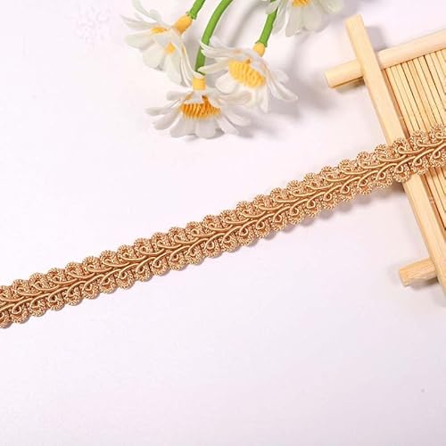 WANYI Geflochten Spitzenband Bunt Posamentenborte Polyester Zierband Borte zum Nähen Dekoband Kordelband Dekorative für Tischdecke Sofabezug Vorhang (40Mx1.2CM) von WANYI