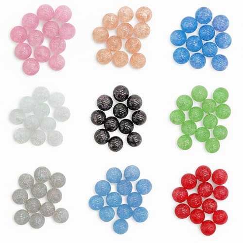 WANYI Glitzer Perlen für Armbänder Selber Machen 20 Stück Bunte Glitzerperlen zum Auffädeln Bastelperlen 10mm Runde Perlenset Schmuckperlen für Armbänder, DIY Kreative Handwerk(10) von WANYI