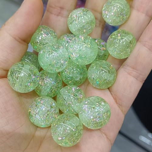 WANYI Glitzer Perlen für Armbänder Selber Machen 60 Stück Bunte Glitzerperlen zum Auffädeln Bastelperlen 12mm Runde Perlenset Schmuckperlen für Armbänder, DIY Kreative Handwerk(04) von WANYI