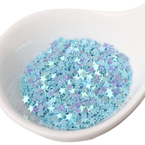WANYI Glitzer Streudeko Sterne 3mm Konfetti Sterne Deko DIY Sterndekorationen mini Pailletten für Tischdeko Geburtstagsdeko Party Hochzeit Dekorationen(Blau) von WANYI