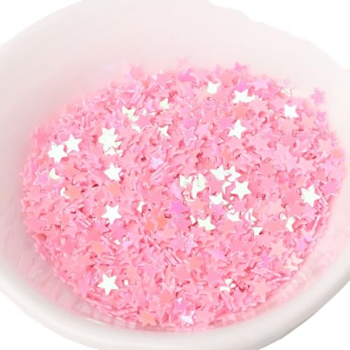 WANYI Glitzer Streudeko Sterne 3mm Konfetti Sterne Deko DIY Sterndekorationen mini Pailletten für Tischdeko Geburtstagsdeko Party Hochzeit Dekorationen(Rosa) von WANYI