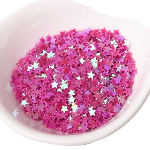 WANYI Glitzer Streudeko Sterne 3mm Konfetti Sterne Deko DIY Sterndekorationen mini Pailletten für Tischdeko Geburtstagsdeko Party Hochzeit Dekorationen(Rot 02) von WANYI