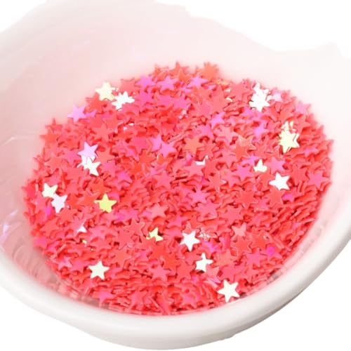 WANYI Glitzer Streudeko Sterne 3mm Konfetti Sterne Deko DIY Sterndekorationen mini Pailletten für Tischdeko Geburtstagsdeko Party Hochzeit Dekorationen(Rot 03) von WANYI