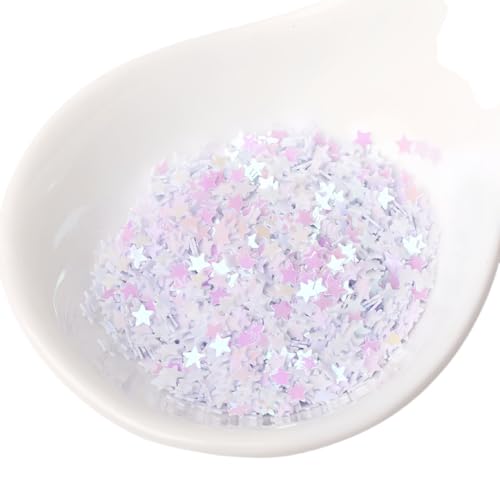 WANYI Glitzer Streudeko Sterne 3mm Konfetti Sterne Deko DIY Sterndekorationen mini Pailletten für Tischdeko Geburtstagsdeko Party Hochzeit Dekorationen(Weiß 01) von WANYI