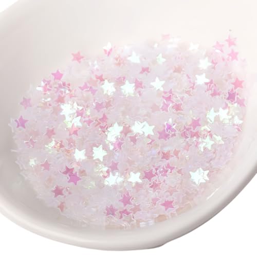 WANYI Glitzer Streudeko Sterne 3mm Konfetti Sterne Deko DIY Sterndekorationen mini Pailletten für Tischdeko Geburtstagsdeko Party Hochzeit Dekorationen(Weiß 02) von WANYI