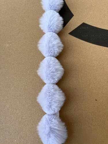 WANYI Kunstfell Band 3cm Breit Kunstfell zum Basteln BommelBorte Meterware Borte zum Nähen Plüsch Bommelband für DIY Basteln Kleidung Weihnachtsdeko(Lila) von WANYI