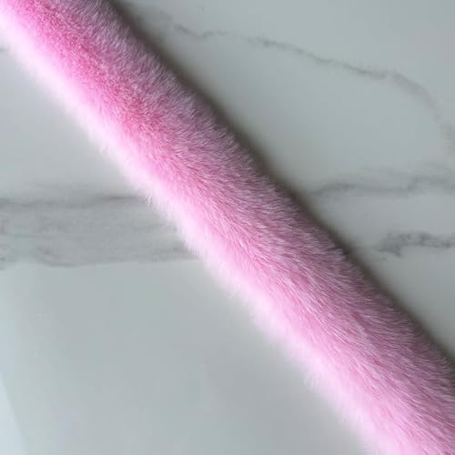 WANYI Kunstfellband 6cm Breit Plüsch Kunstfell zum Basteln Borten und Bänder zum Nähen Meterware Kunstfell Borte Dekoband für DIY Handwerk Kleidung(Rosa 01) von WANYI