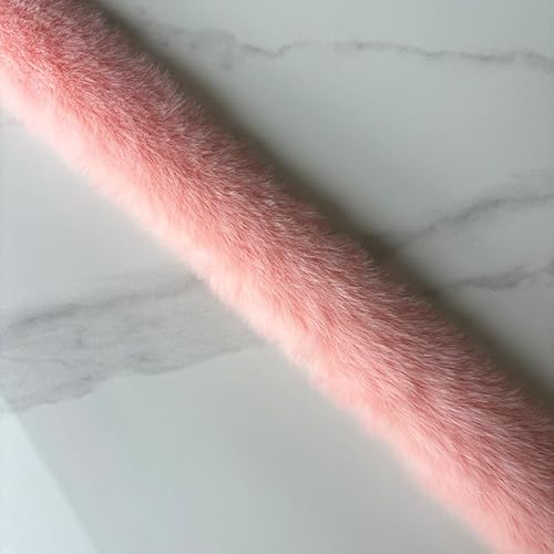 WANYI Kunstfellband 8cm Breit Plüsch Kunstfell zum Basteln Borten und Bänder zum Nähen Meterware Kunstfell Borte Dekoband für DIY Handwerk Kleidung(Rosa 02) von WANYI