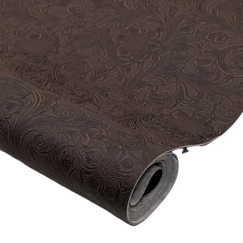 WANYI Kunstleder Lederreste zum Basteln 20x33cm Bedruckte Geprägte Textur Kunstleder Blatt PVC Vintage Leder-Zubehör für DIY Nähen, Kunsthandwerk Geldbörsen(02) von WANYI