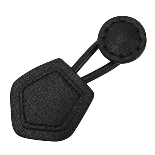 WANYI Leder Knebelverschluss Knebelknöpfe 2 Stück Lederknöpfe DIY Nähen Basteln Zubehör Kunstleder Knöpfe für Strickjacke, Pullover, Windbreaker(Schwarz) von WANYI