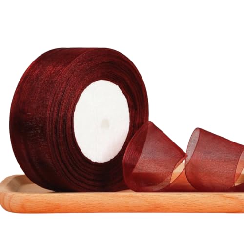 WANYI Schleifenband Geschenkband Hochzeit 4cm x 45m Rolle Dekoband Chiffonband Stoffband Ribbon Bänder für Geschenkverpackungen, Schleifen Haarschmuck(07) von WANYI