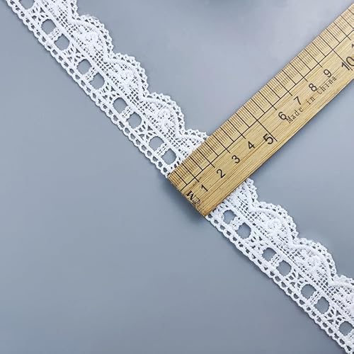 WANYI Spitzenband Stickerei Spitze Borten und Bänder zum Nähen 2.8cm Breit Spitzenborte mit Band Milchseide Spitzenstoff Vintage Dekoband für DIY Rock Kragen Unterwäsche Dekoration（Weiß） von WANYI