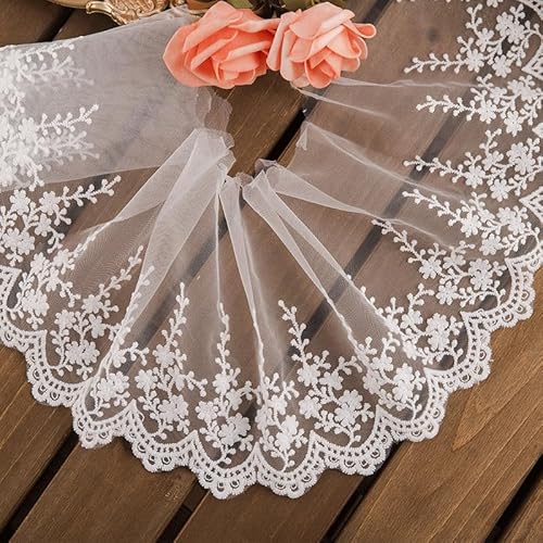WANYI Spitzenband Weiß Spitzenborte 14cm Breit Spitzenstoff Meterware Spitze Borten und Bänder zum Nähen Stickerei Dekoband Vintage Dekostoff für Hochzeit Deko DIY Nähen Kleidung WANYI Spitzenband Weiß Spitzenborte 14cm Breit Spitzenstoff Meterware Spitze Borten und Bänder zum Nähen Stickerei Dekoband Vintage Dekostoff für Hochzeit Deko DIY Nähen Kleidung von WANYI