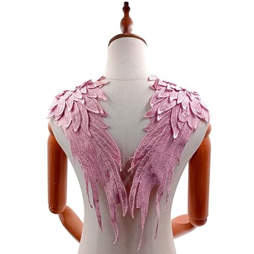 WANYI Spitzenkragen Spitze zum Nähen, Stickerei Patch Applique Spitzenapplikation Halskragen Ausschnitt Kragen Spitze für Brautkleid, Röcke, Strickwaren(S) von WANYI