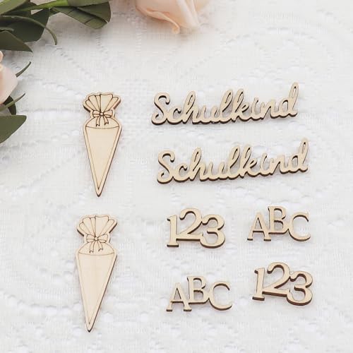 WANYIG 75 Stück Einschulung Deko Holz Schulkind ABC 123 Schultüte Streudeko Tischdeko Schulanfang Schuleinführung Tischdekoration für Junge und Mädchen WANYIG 75 Stück Einschulung Deko Holz Schulkind ABC 123 Schultüte Streudeko Tischdeko Schulanfang Schuleinführung Tischdekoration für Junge und Mädchen von WANYIG