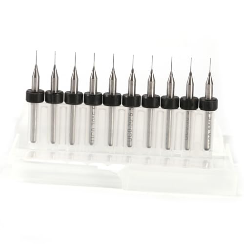 PCB Print Circuit Board Carbide Micro -Bohrer Bits Set CNC SMT für Schmuckmodell Engineering (0,3 mm) von WAONIQ