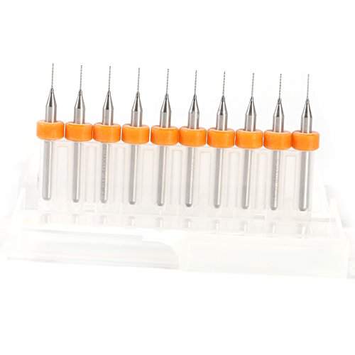 PCB Print Circuit Board Carbide Micro -Bohrer Bits Set CNC SMT für Schmuckmodell Engineering (0,4 mm) von WAONIQ