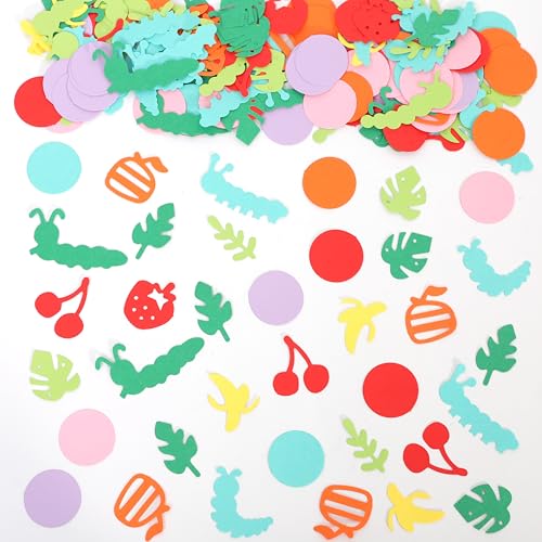 Carterpillar Papierkonfetti – Insekten-Party-Dekorationen, Sommer-Motto-Party, farbige Papierreste, Raupen-Tischdekorationen, Obst-Konfetti, Geburtstagsparty-Zubehör Carterpillar Papierkonfetti – Insekten-Party-Dekorationen, Sommer-Motto-Party, farbige Papierreste, Raupen-Tischdekorationen, Obst-Konfetti, Geburtstagsparty-Zubehör von WAOUH