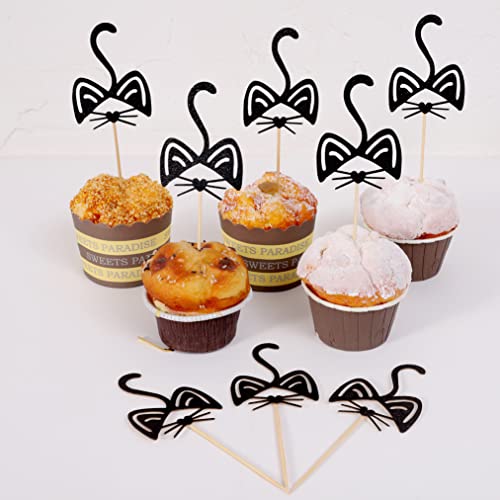 Cupcake-Topper mit Katzenmotiv, Cupcake-Topper, Cupcake-Topper, schwarze Katze, Cupcake-Topper, schwarze Katzen, Cupcake-Topper, Katzen-Liebhaber Cupcake-Topper mit Katzenmotiv, Cupcake-Topper, Cupcake-Topper, schwarze Katze, Cupcake-Topper, schwarze Katzen, Cupcake-Topper, Katzen-Liebhaber von WAOUH