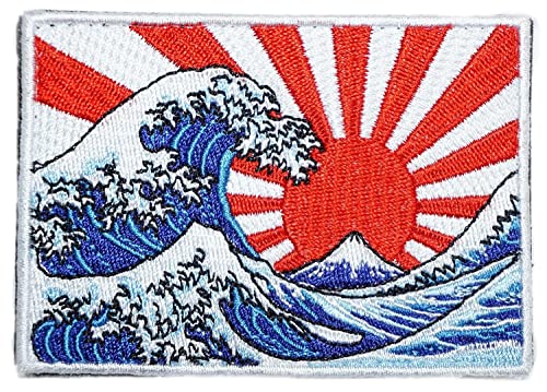 Japan Patch Patches für Bekleidung Hokusai Katsushika Ukiyo-e Airsoft A0225 von WAPPEN-YA DONGRI
