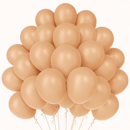 WAREHOUSE 50 Stück Hautfarbe Luftballons Geburtstag Ballons Helium Luftballons Bunt Luftballon Girlande für luftballons hochzeit, luftballons geburtstag ballon girlande, Taufe Deko.(Hautfarbe-4） von WAREHOUSE