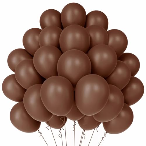 WAREHOUSE 50 Stück Kaffee Luftballons Geburtstag Ballons Helium Luftballons Bunt Luftballon Girlande für luftballons hochzeit, luftballons geburtstag ballon girlande, Taufe Deko.(Kaffee-7） von WAREHOUSE